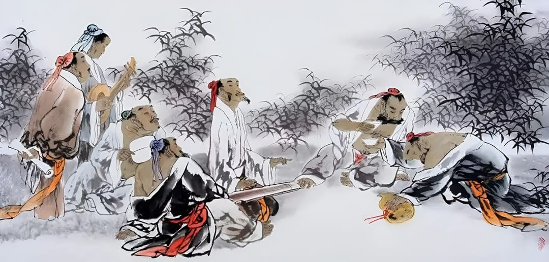 竹林七贤图：魏晋名士风采
