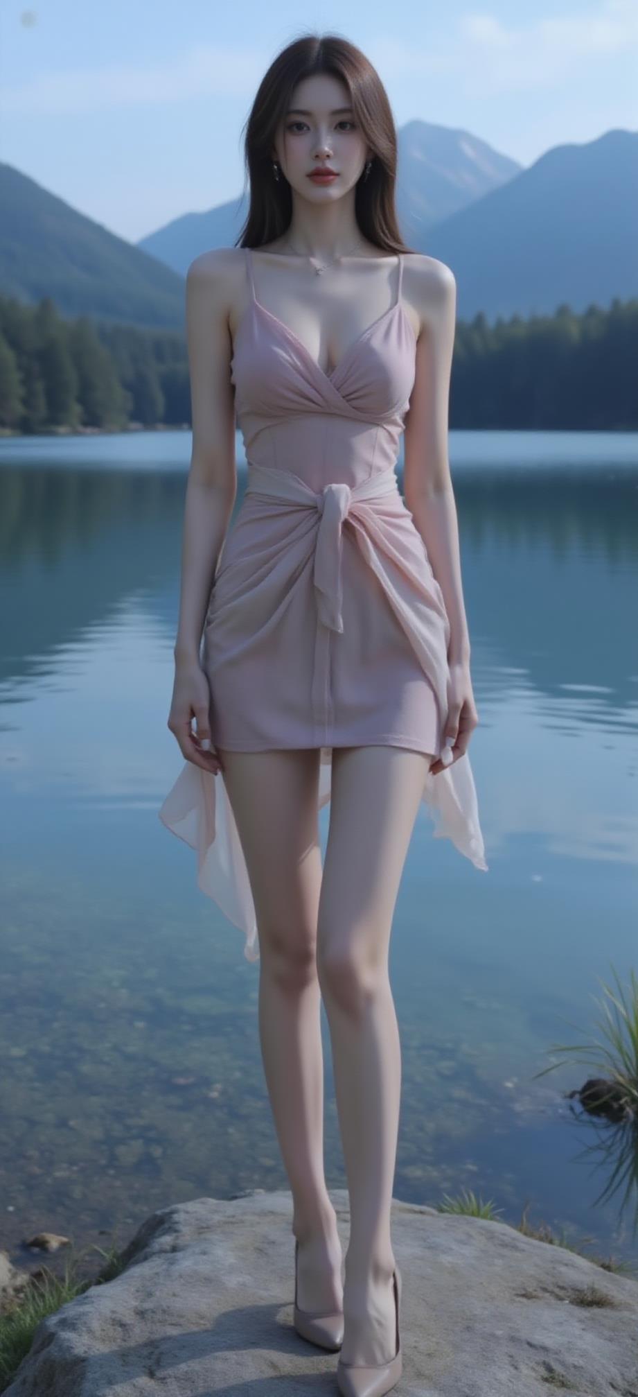 精选壁纸：自信优雅的长腿美女