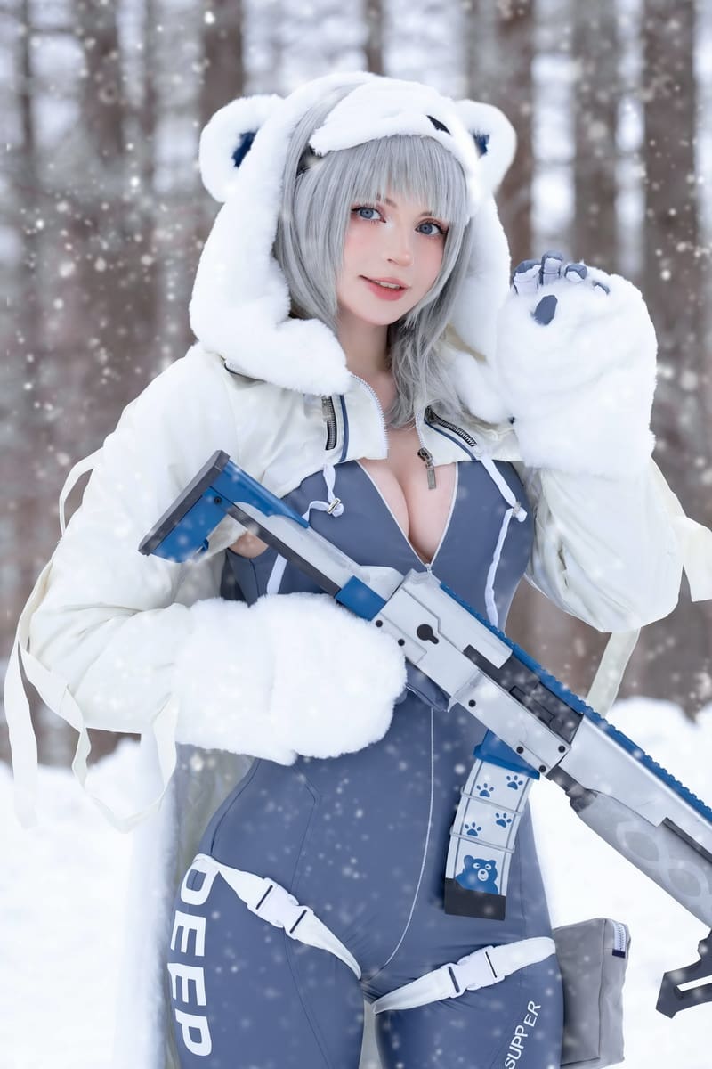 PeachMilky妮姬COS白熊装高清美图1