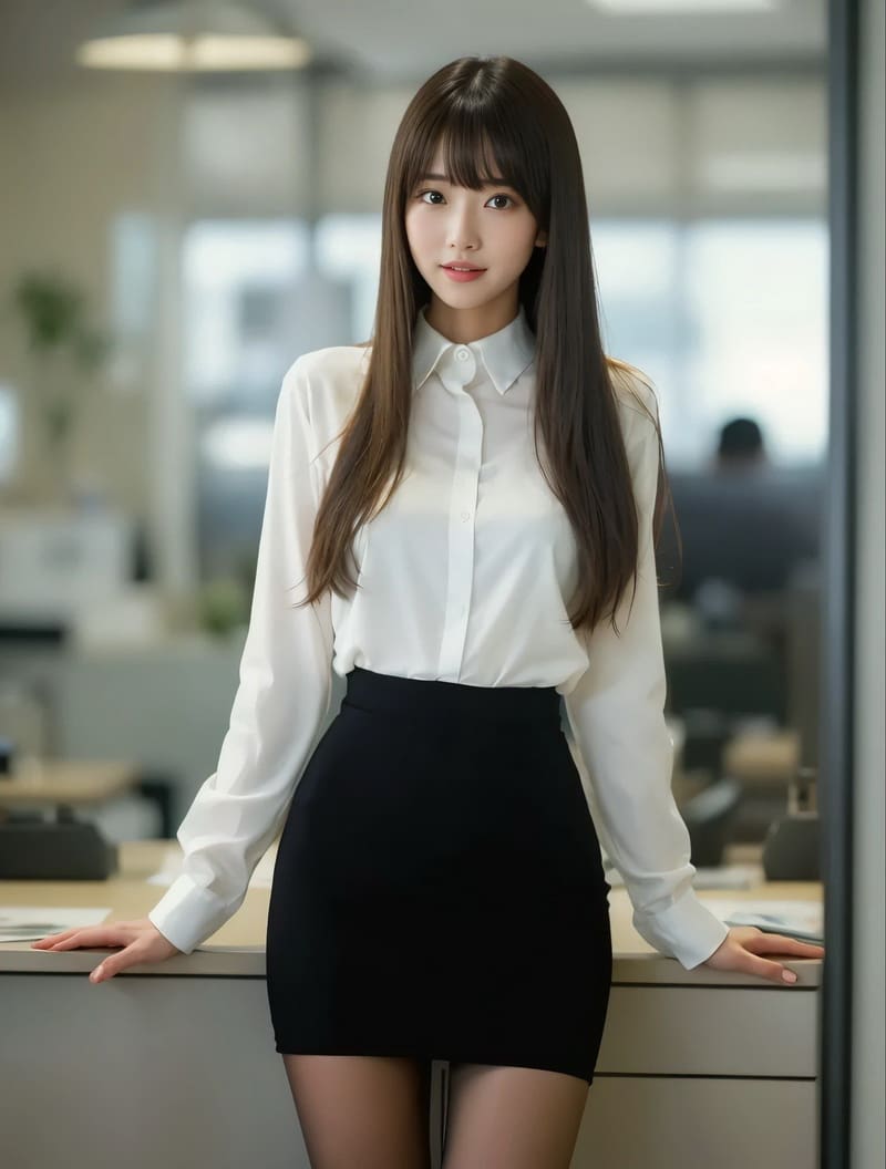 职场女性魅力 - 专注与微笑