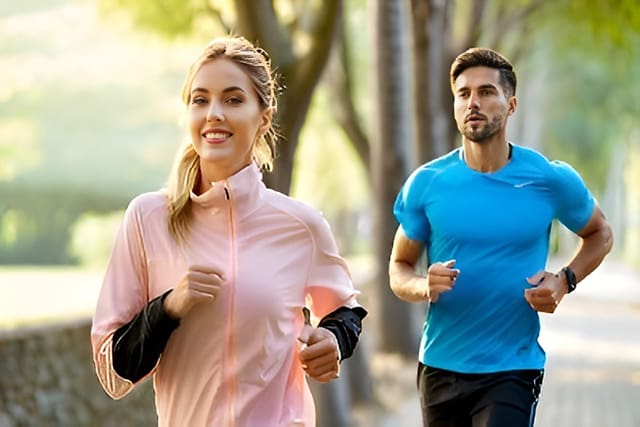 情侣一起跑步,增强感情联系,创造共同回忆