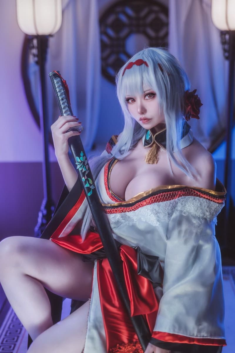 日本美女aya_cos_acheCosplay《星刃》女主伊芙,性感还原度超高