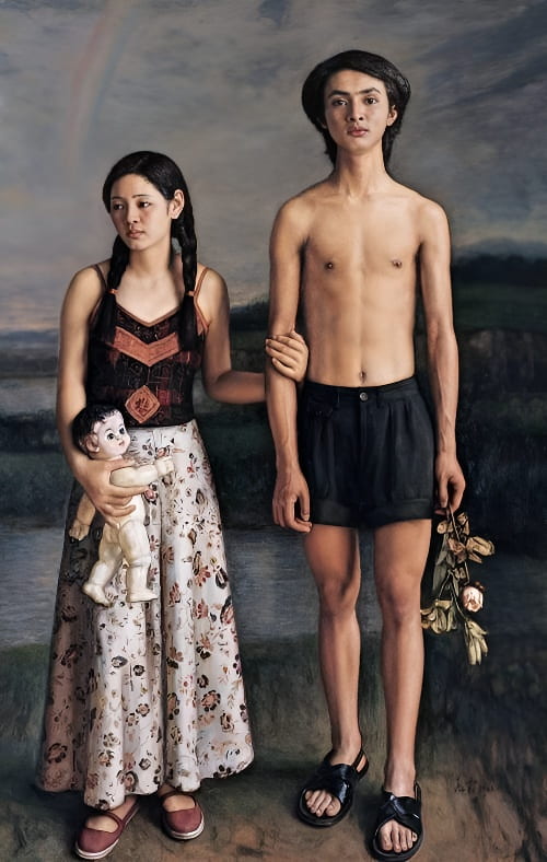 杨飞云油画《静物前的姑娘》4