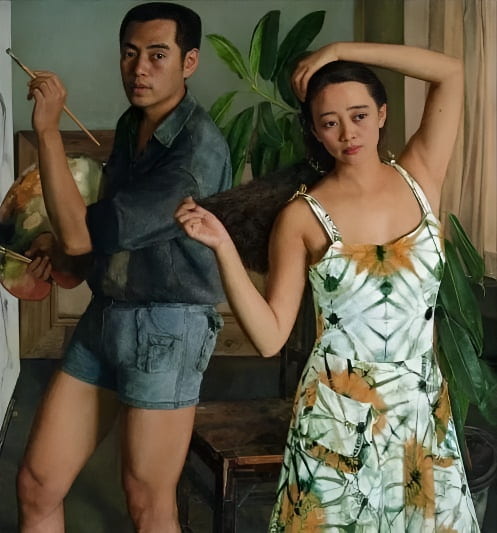 杨飞云油画《静物前的姑娘》8