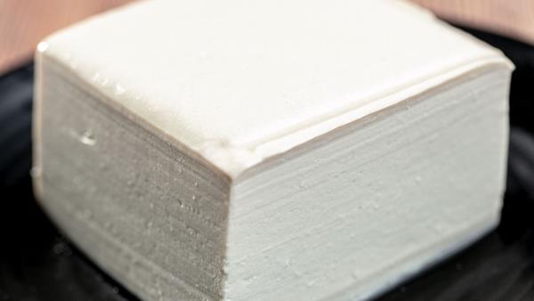 嫩豆腐块特写图