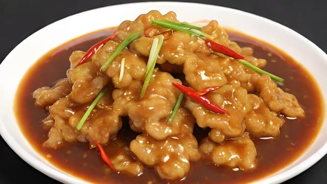 锅包肉加热后酥脆诱人