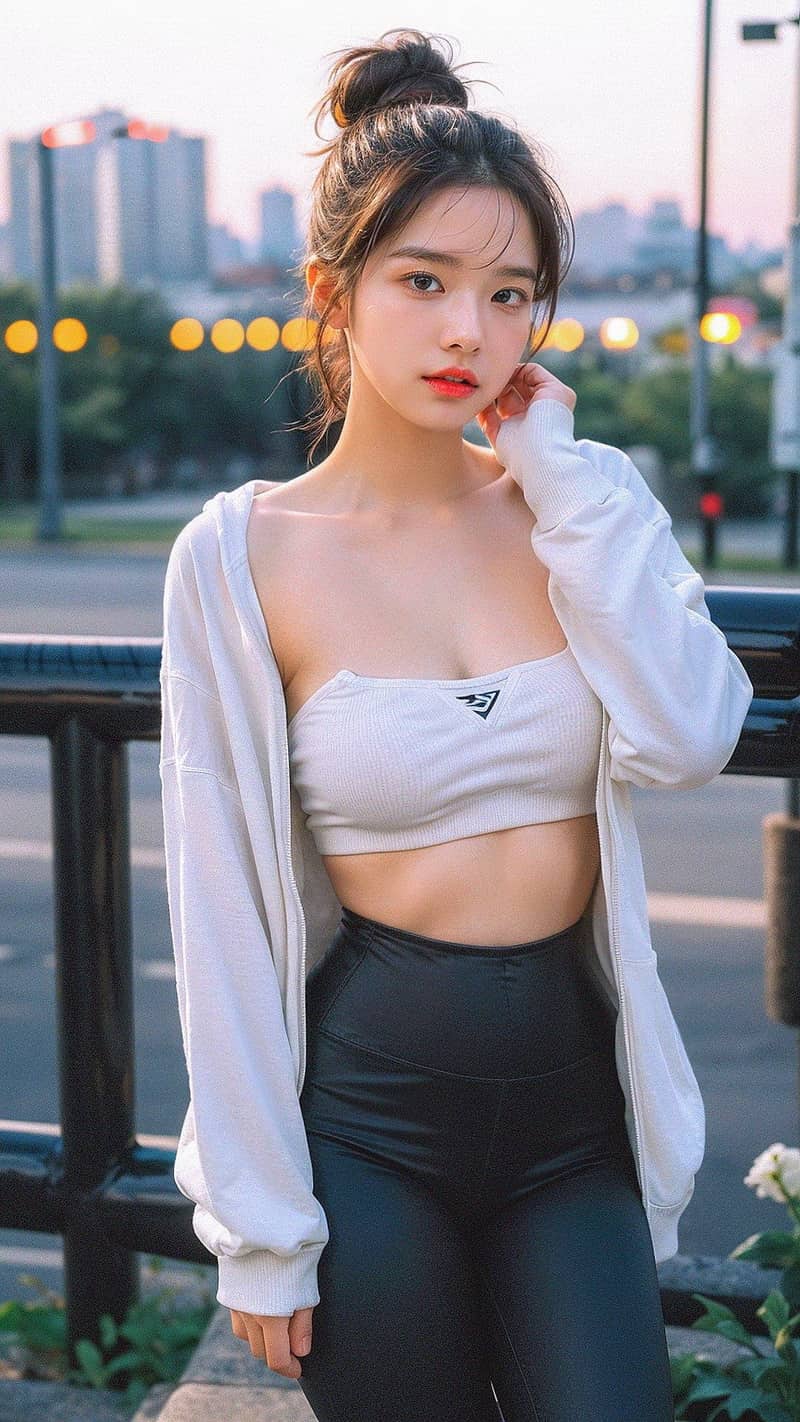 健身美女深蹲训练，身材紧致吸睛