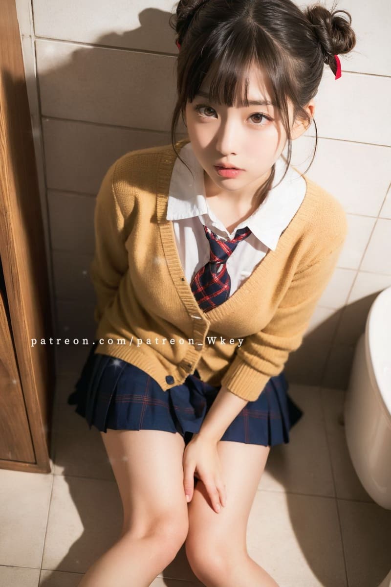 操场边倚栏杆的女孩，青春气息十足