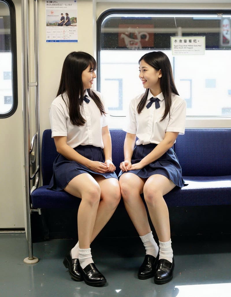 校园角落的少女，低头浅笑