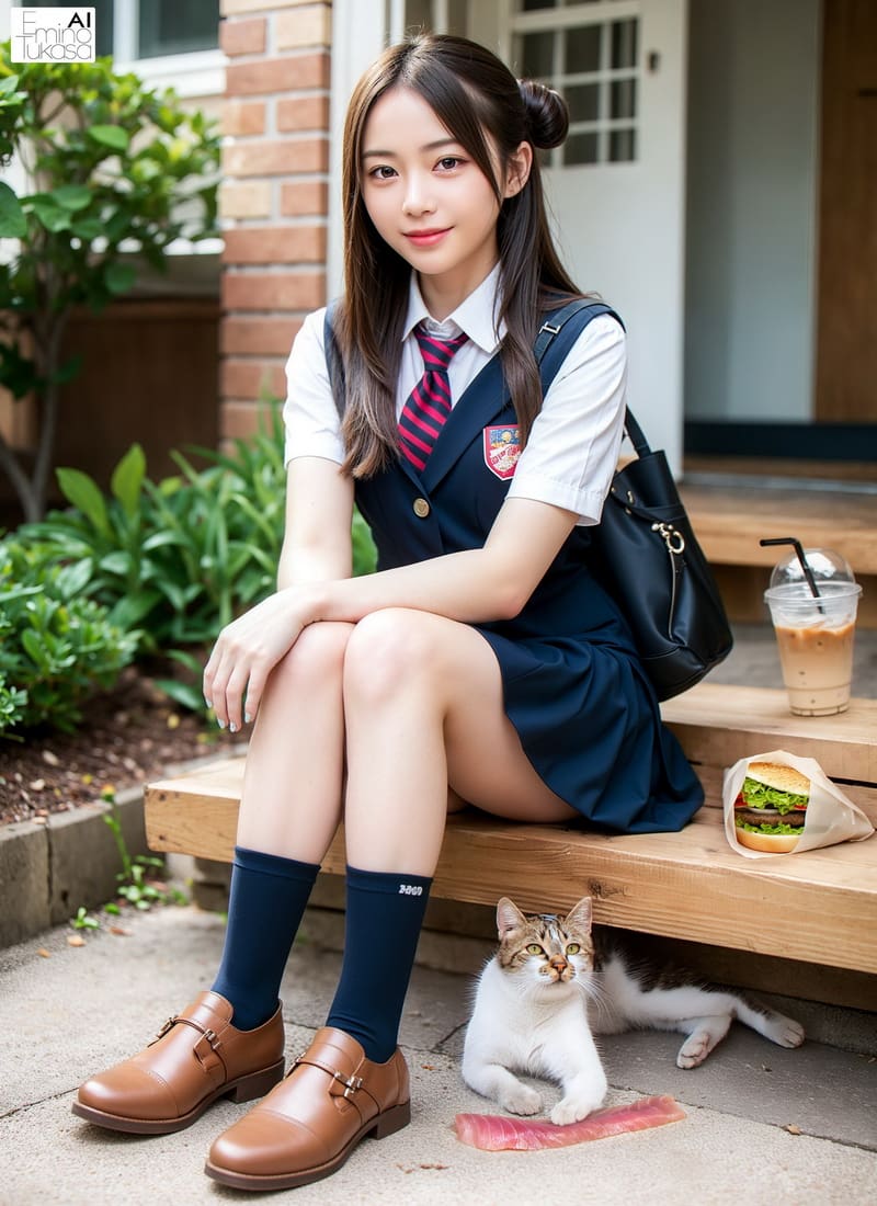 校园里的少女背影，充满故事