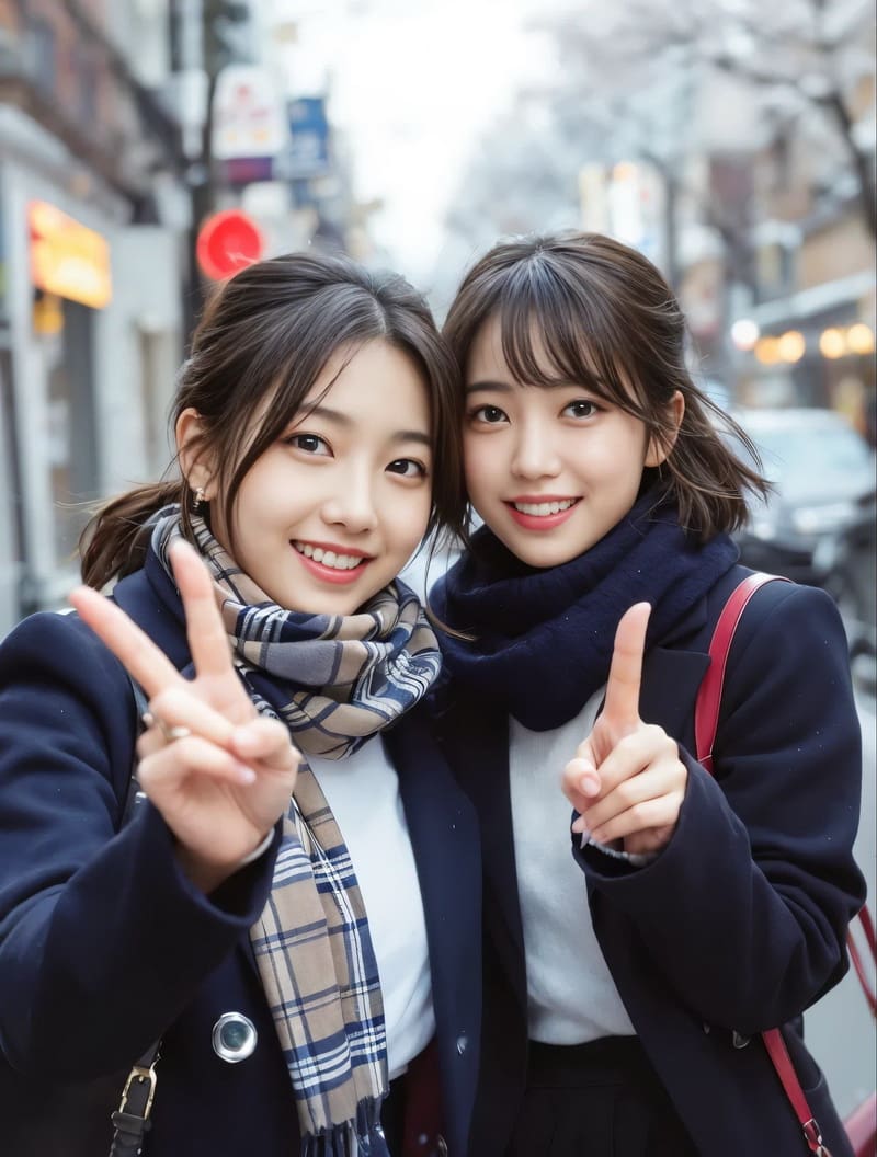 校园一角的少女，安静而美好