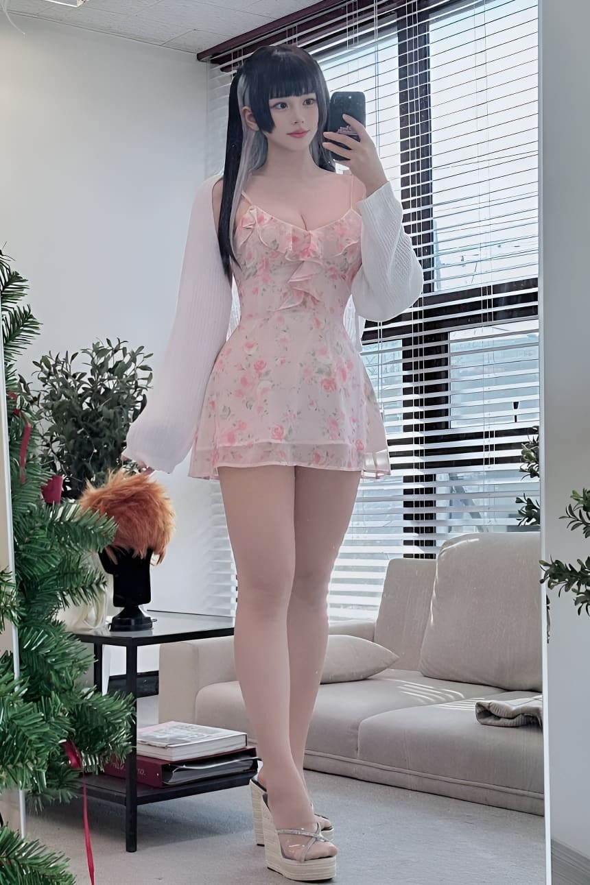 韩国美女Nari身穿露肩上衣迷人微笑