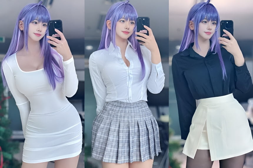 韩国美女Nari户外草坪写真梦幻唯美