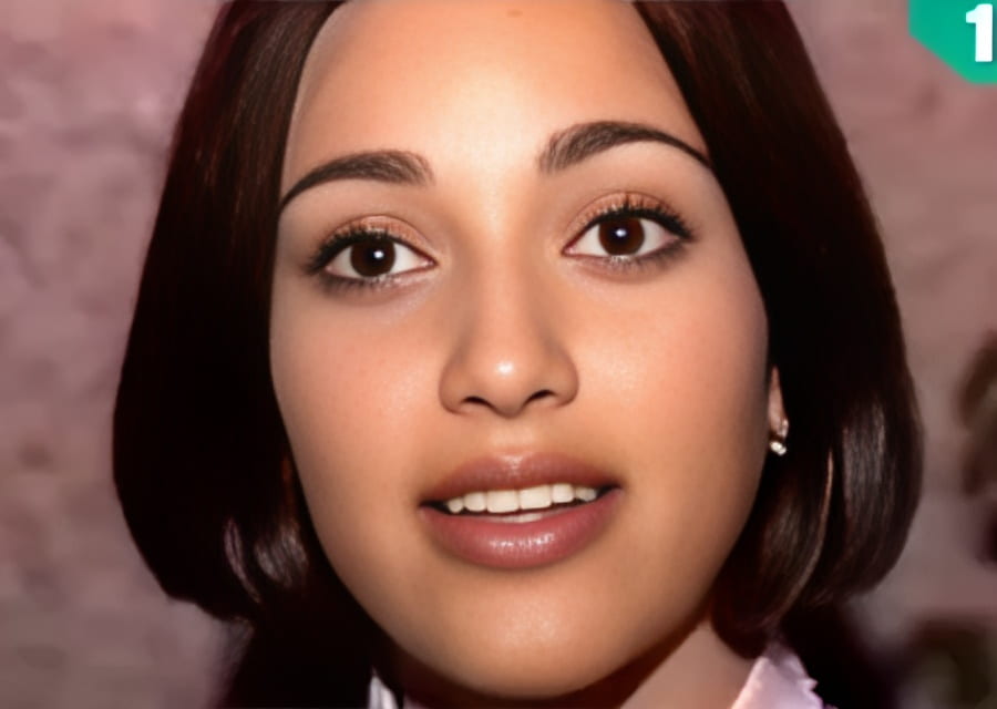 金卡戴珊年轻时期照片曝光,被赞天生丽质