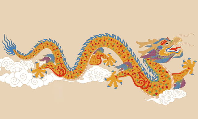 金色飞龙祥云梦境