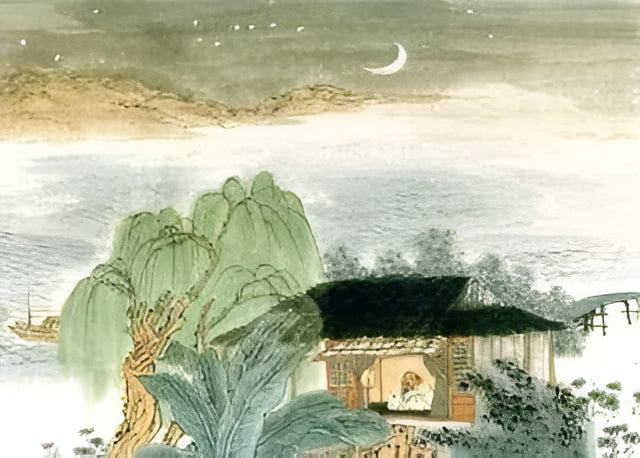 夜月古诗意境图