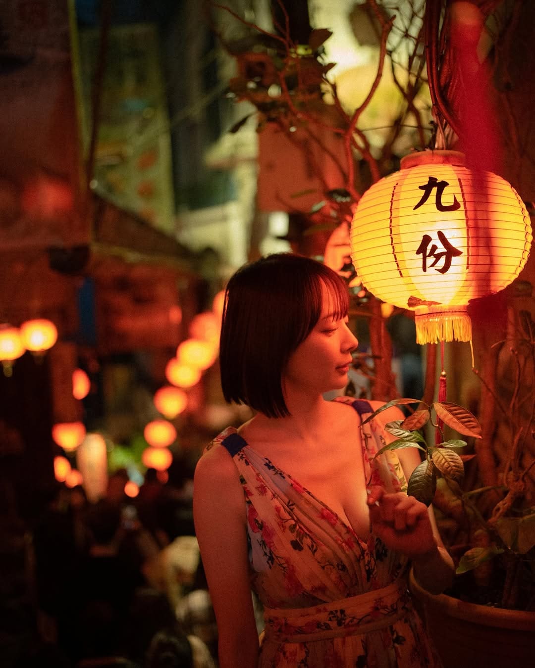 冈田纱佳逛九份