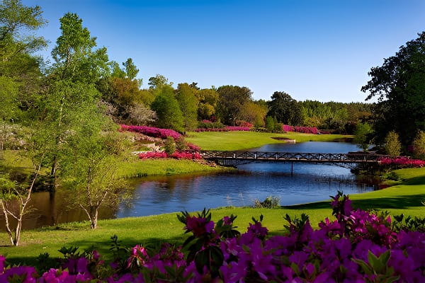 梦中公园宁静美好