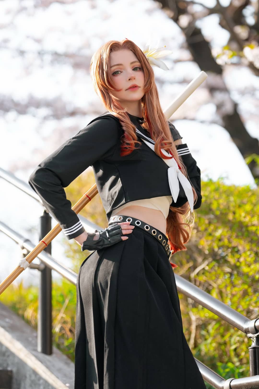 PeachMilky隐形女侧身特写COS