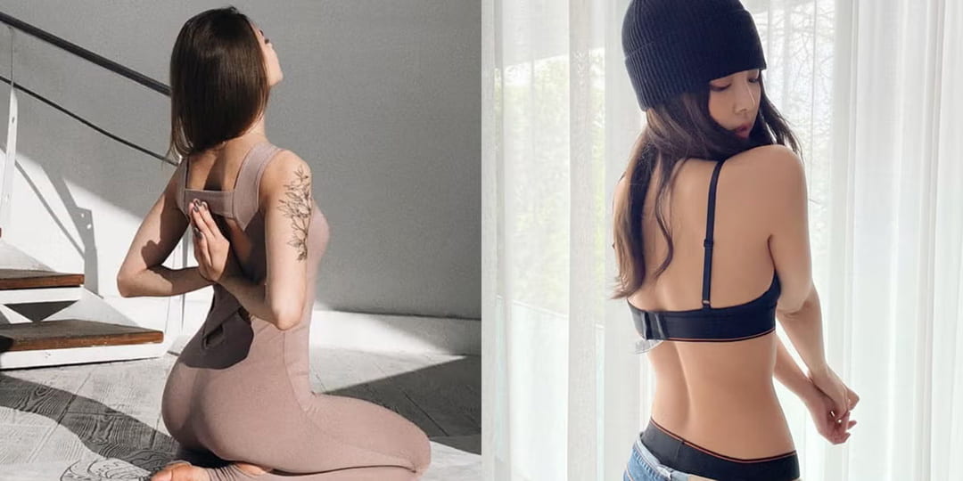 驼背改善练习与改善后示意图