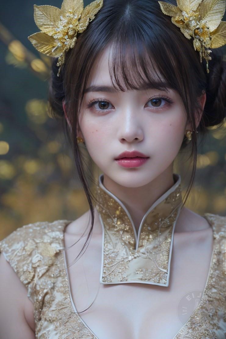 AI绘制美少女,服饰与姿态展现无尽魅力