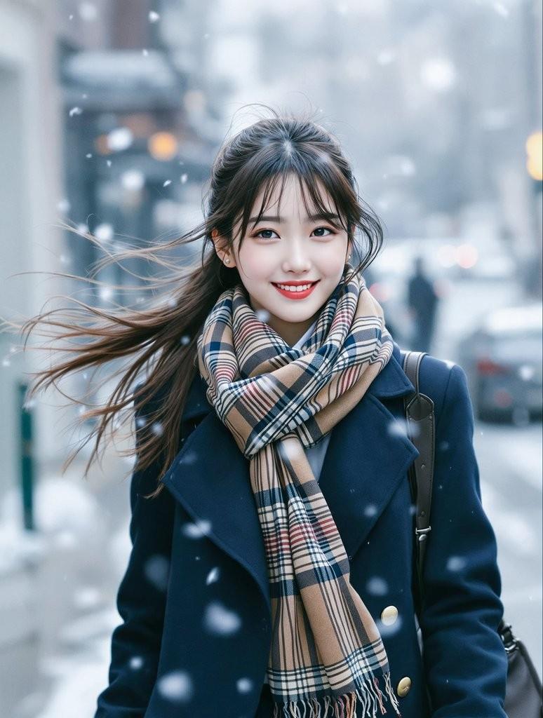 AI美少女展现迷人笑容,完美的身姿与气质