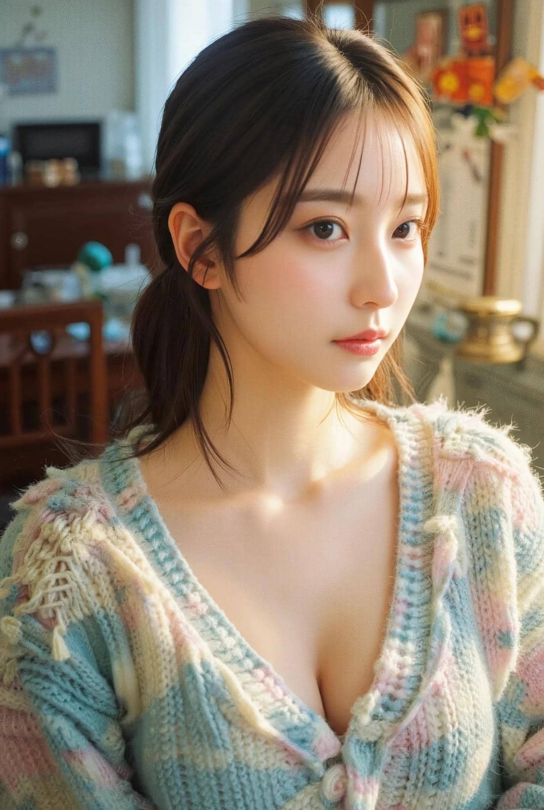 精致服饰与美丽的姿态,AI美少女展现迷人魅力