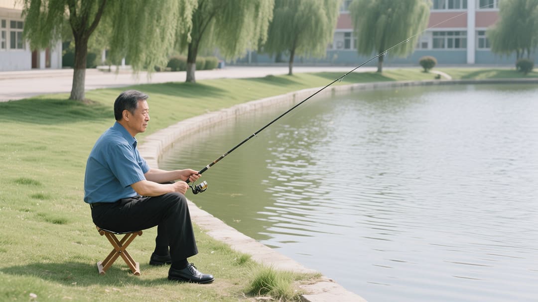 父亲钓鱼梦境示意图