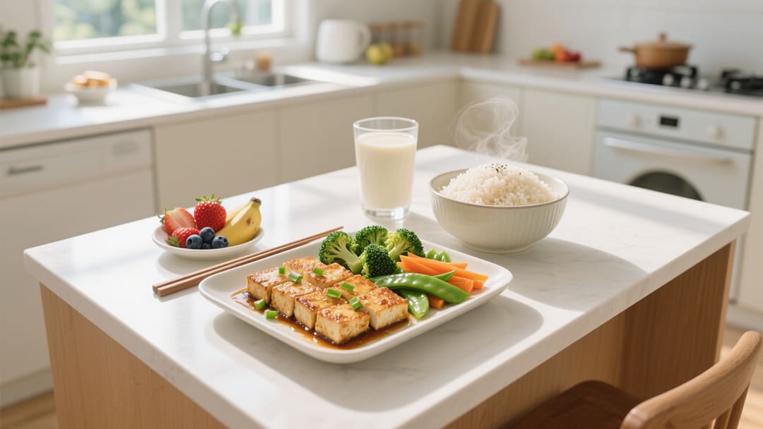 素食健康饮食搭配示意图