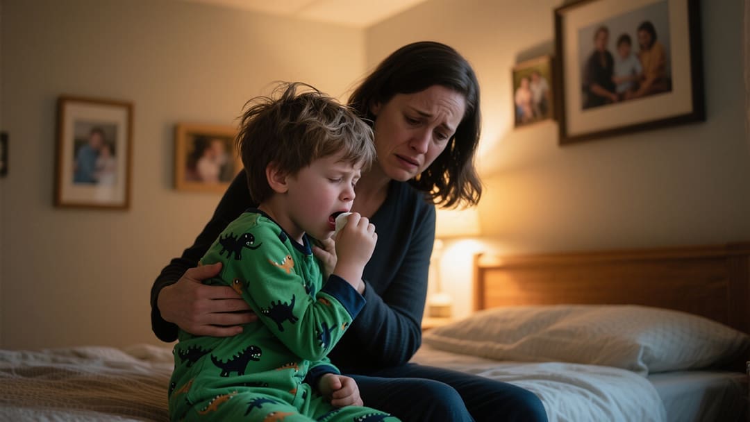 宝宝过敏性咳嗽症状示意图