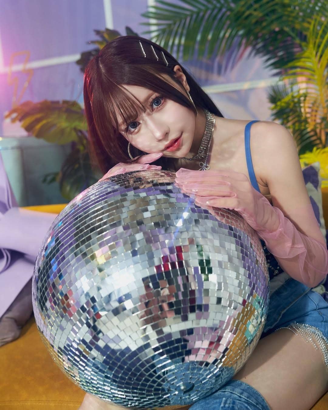 白田まai清新自然淡妆特写