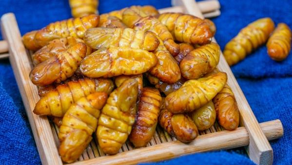 家常蚕蛹做法展示