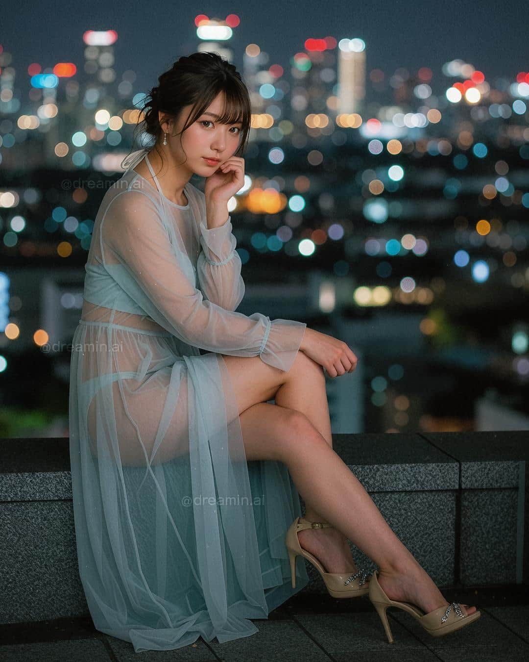 穿着清凉的夏日美人