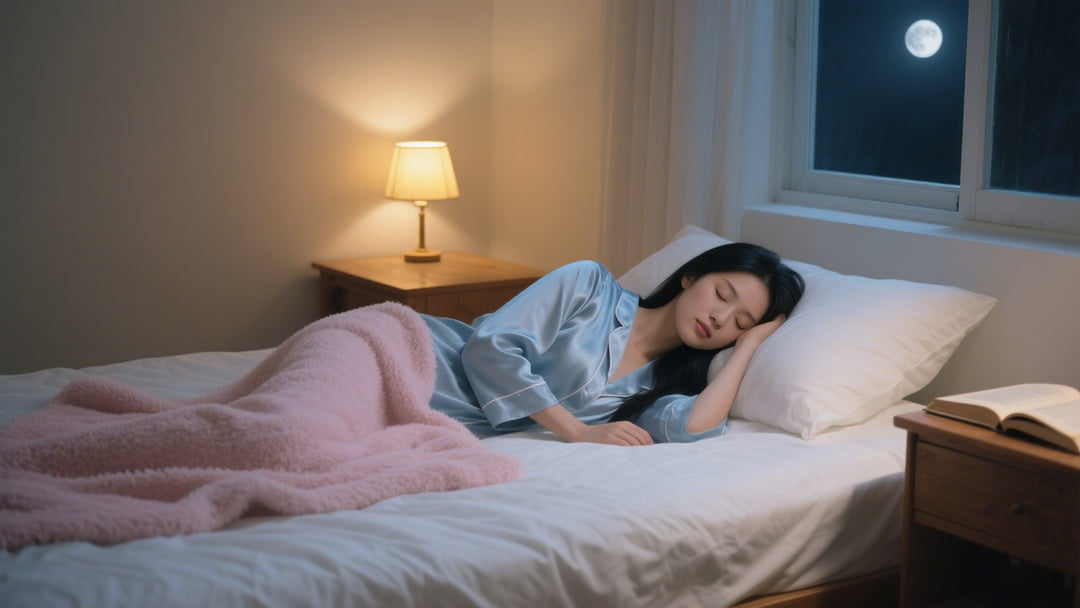 女性在床上安然入睡