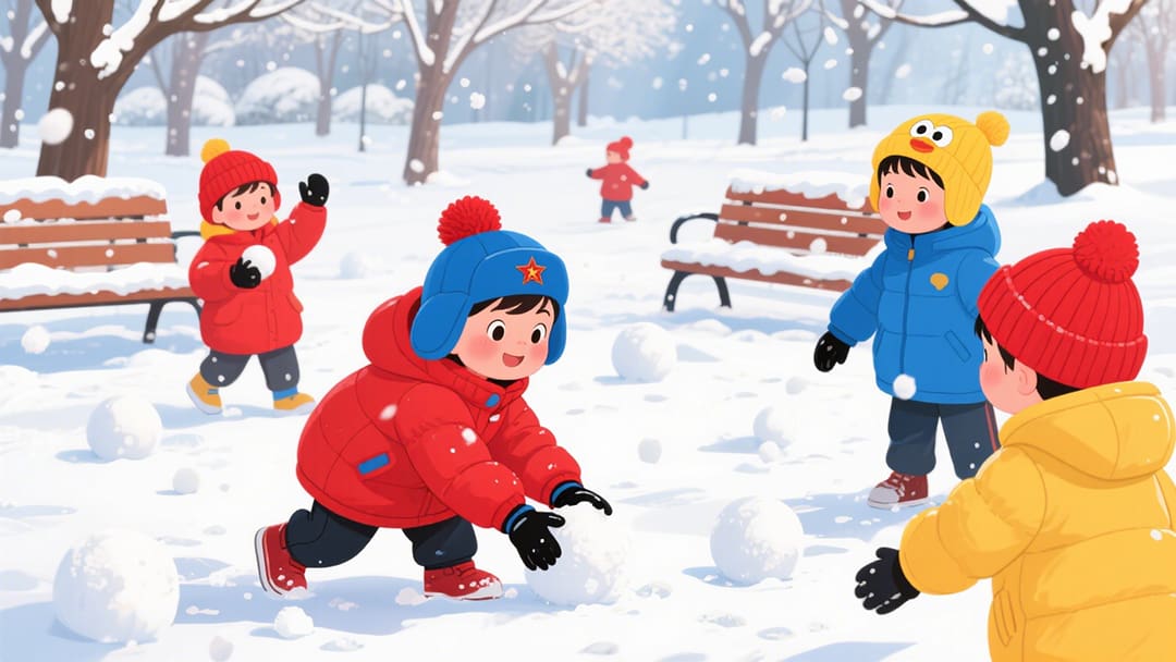 梦境中打雪仗的场景