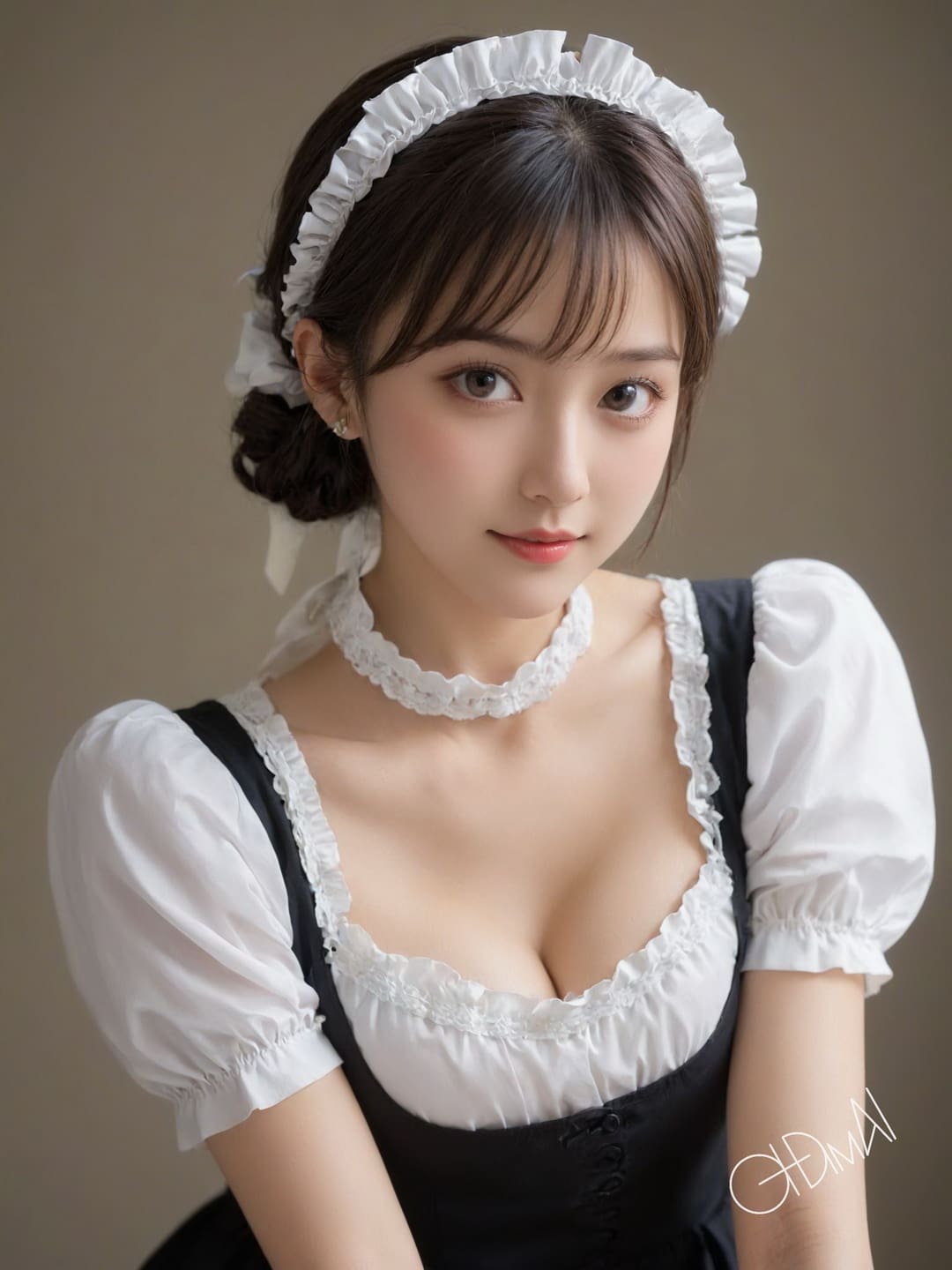 女仆装细节蕾丝边